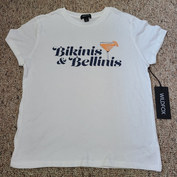 NWT Wildfox White Bikinis & Bellinis T Shirt Small - Picture 2 of 7